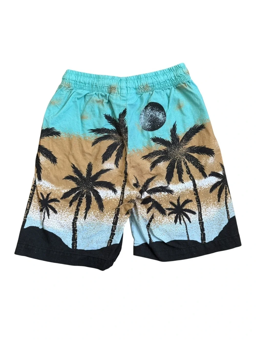 Molo Adi Holiday Island Shorts Boys Sz 4 Organic Cotton Palm Tree Hawaii Print